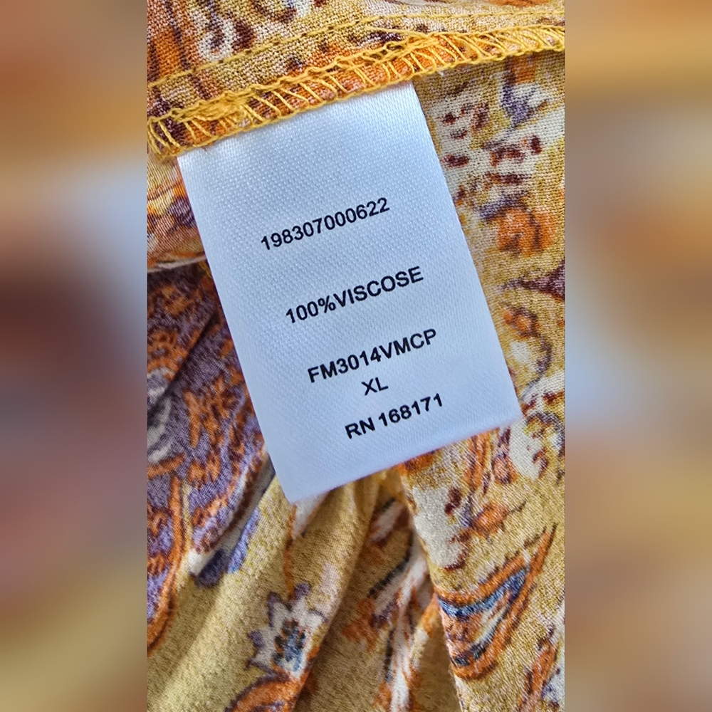 NWT Farmers Market Kohl's Dress Size XL Mixed Print Boho Floral Blouson Flowy - Picture 12 of 15
